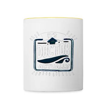 It's Doctor Actually 15 - Tasse zweifarbig - Weiß/Gelb - Vorne