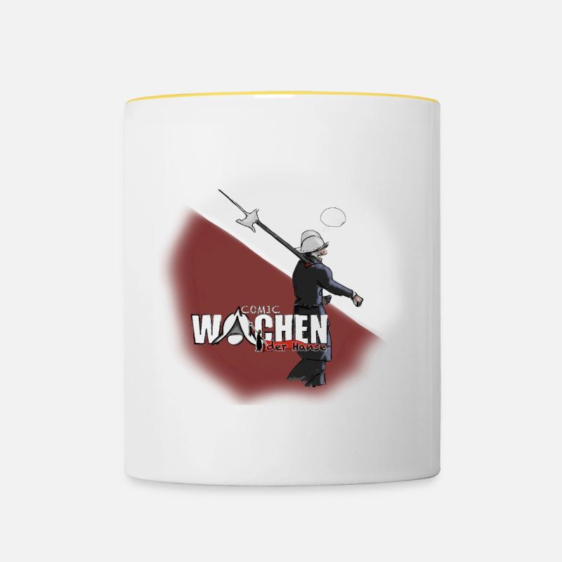 Garde de la ville - Mug contrasté - blanc/jaune