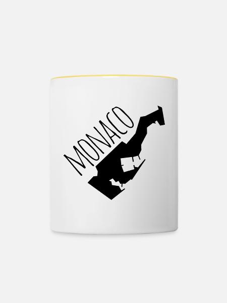 Monaco - Tasse zweifarbig - Weiß/Gelb