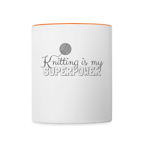 Knitting Is My Superpower - Contrasting Mug