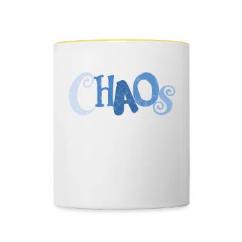 Chaos Beauftragter - lustiger Spruch für Väter - Tasse zweifarbig - Weiß/Gelb - Vorne
