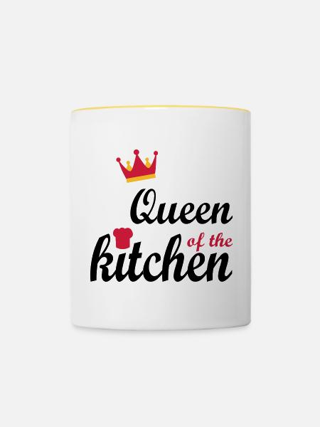 kochen - Tasse zweifarbig - Weiß/Gelb