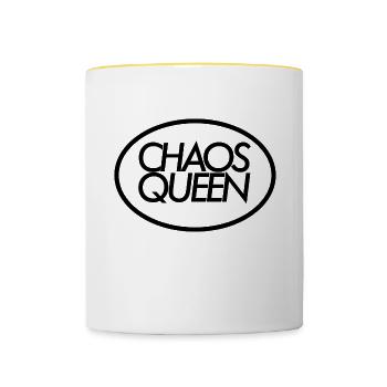 chaos - Tasse zweifarbig - Weiß/Gelb - Vorne