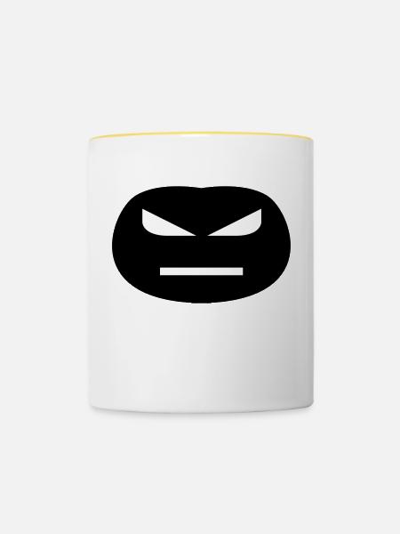 angry - Tasse zweifarbig - Weiß/Gelb