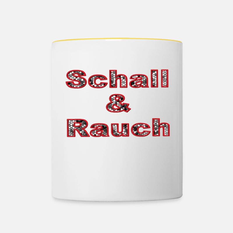 Sons Fumée - Mug contrasté - blanc/jaune