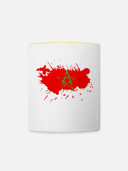 Marokko - Tasse zweifarbig - Weiß/Gelb