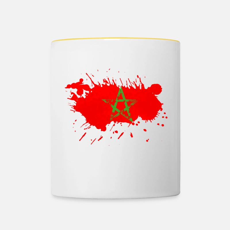 Marokko - Tasse zweifarbig - Weiß/Gelb