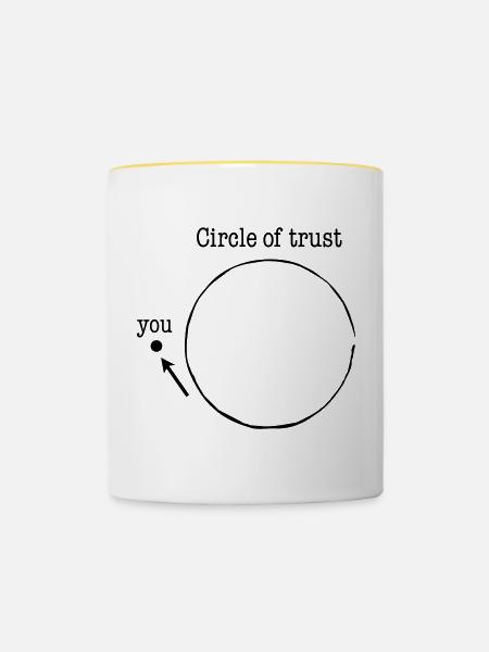circle of trust - Tasse zweifarbig - Weiß/Gelb