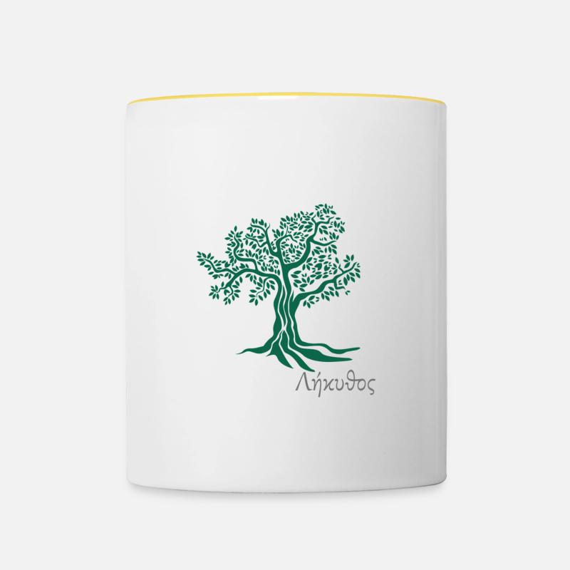 Olivier de Likithos - Mug contrasté - blanc/jaune