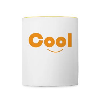 I am cool - Contrasting Mug - white/yellow - Front