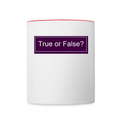 True or False? - Tasse zweifarbig