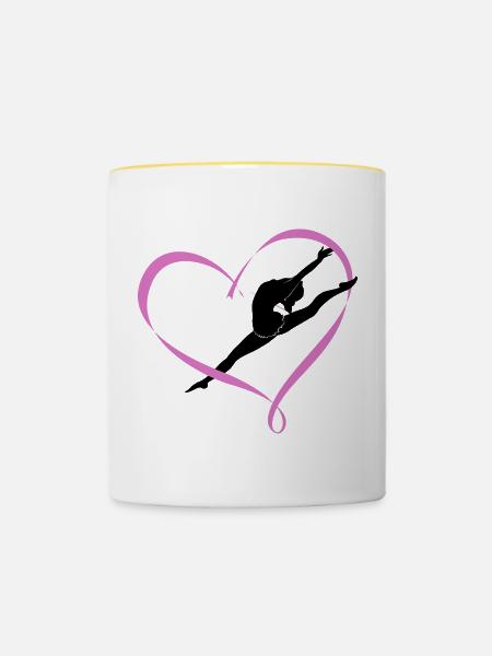 Dance - Tasse zweifarbig - Weiß/Gelb