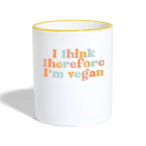 I Think Therefore I'm Vegan - Tazze bicolor