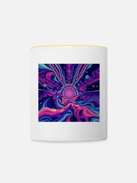 MDMA - Tasse zweifarbig - Weiß/Gelb