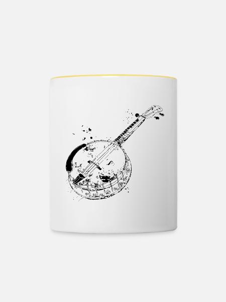 Banjo - Tasse zweifarbig - Weiß/Gelb