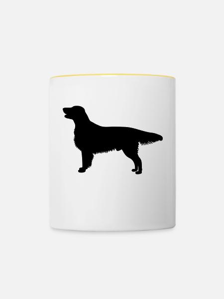 Flat Ruede - Tasse zweifarbig - Weiß/Gelb