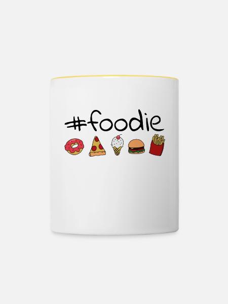 #foodie - Tasse zweifarbig - Weiß/Gelb