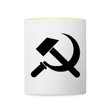 communisme - Mug contrasté - blanc/jaune - Devant