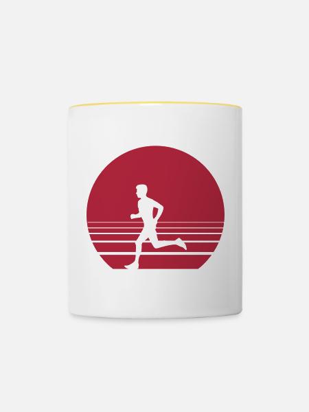 Runner Sundown - Tasse zweifarbig - Weiß/Gelb