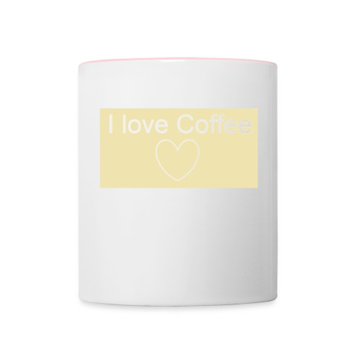 Ich liebe Kaffee - Tasse zweifarbig
