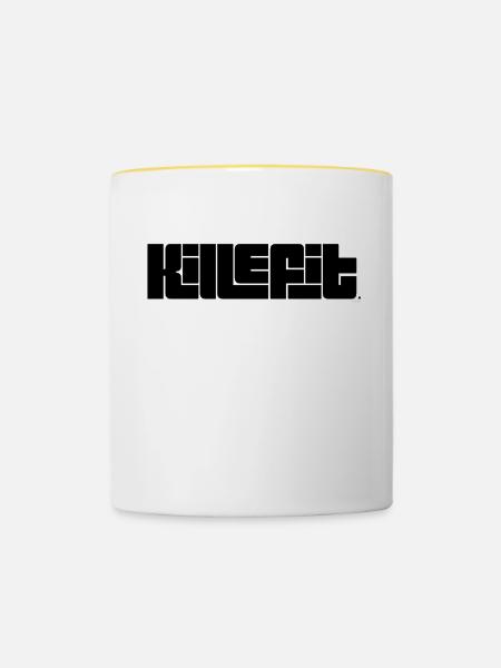 killefit - Tasse zweifarbig - Weiß/Gelb