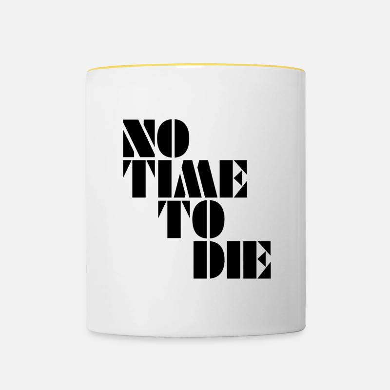 PAS LE TEMPS DE MOURIR - Mug contrasté - blanc/jaune