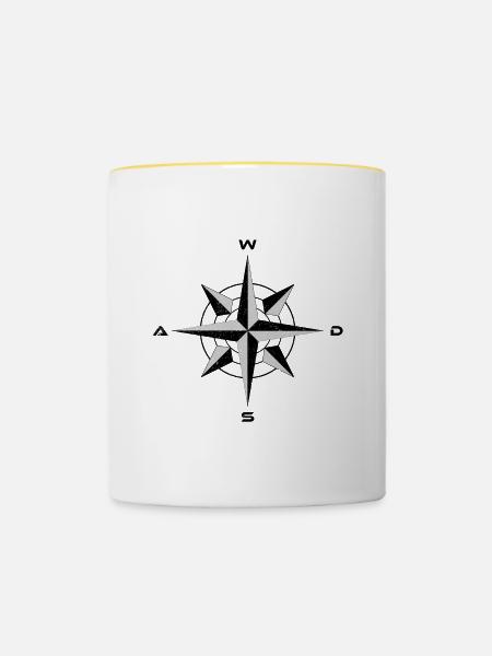 WASD Error Distressed - Tasse zweifarbig - Weiß/Gelb