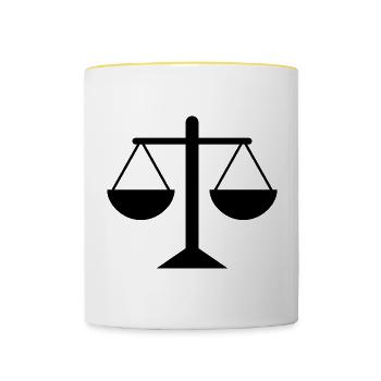 Scales - Contrasting Mug - white/yellow - Front