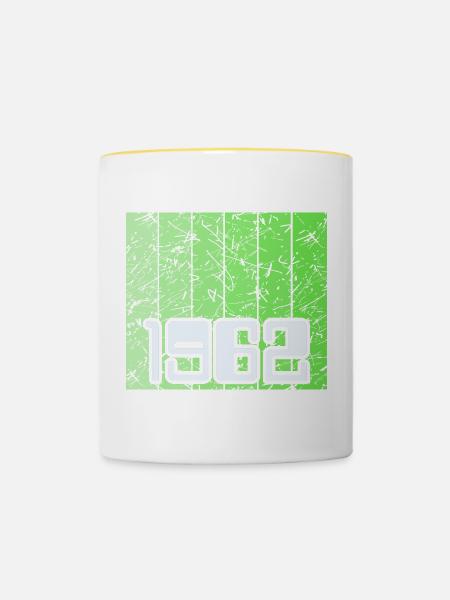 Grün 1962 - Tasse zweifarbig - Weiß/Gelb