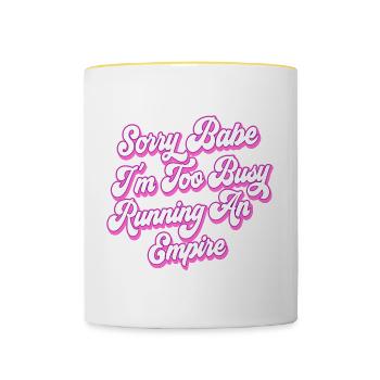 Busy Empire Runner | Couleurs changeantes - Mug contrasté - blanc/jaune - Devant