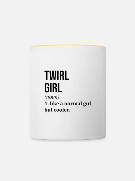 Drehen, drehen, drehen, drehen - Tasse zweifarbig - Weiß/Gelb
