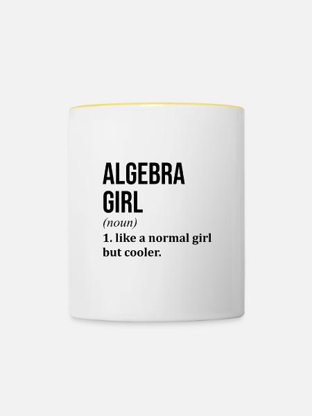 Algebra Algebra Algebra - Tasse zweifarbig - Weiß/Gelb