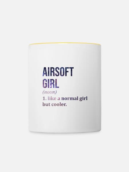 Airsoft Airsoft Airsoft - Tasse zweifarbig - Weiß/Gelb