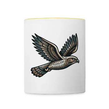 Hawk - Contrasting Mug - white/yellow - Front
