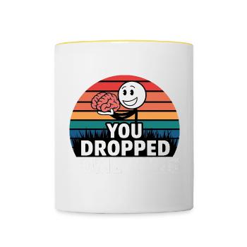 You Dropped Something 5 - Tasse zweifarbig - Weiß/Gelb - Vorne