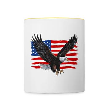 United States - Contrasting Mug - white/yellow - Front