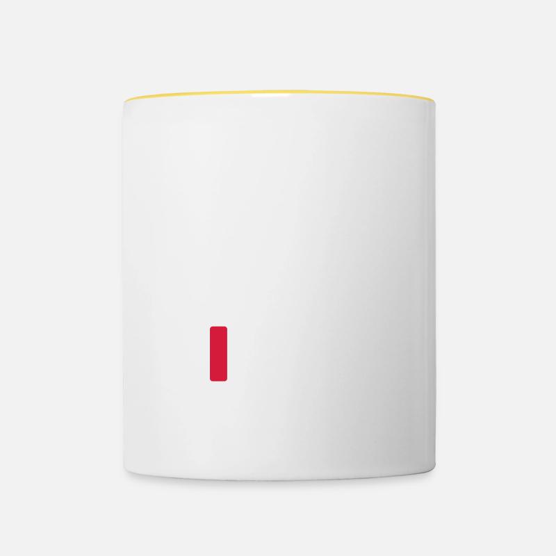 Ma batterie sociale est vide Dire - Mug contrasté - blanc/jaune