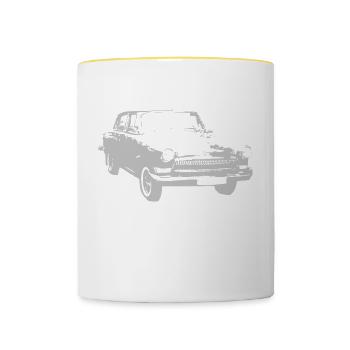 Gaz Wolga M21 - Tasse zweifarbig - Weiß/Gelb - Vorne