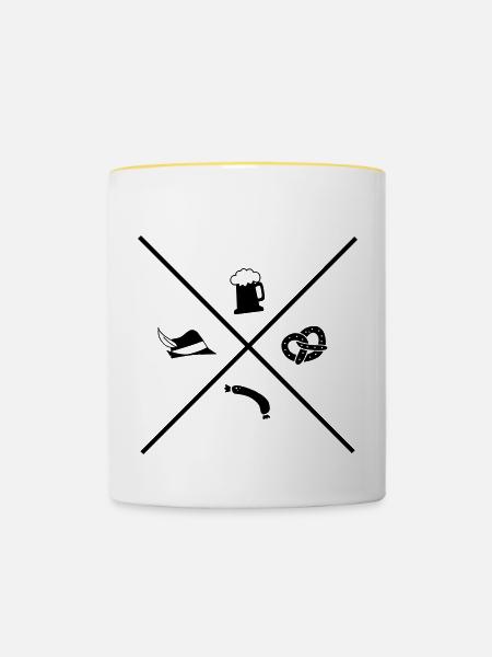 blockedTitle - Tasse zweifarbig - Weiß/Gelb