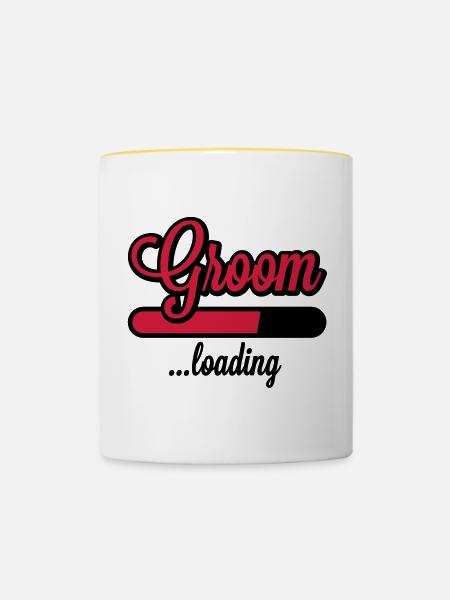 Groom loading - Tasse zweifarbig - Weiß/Gelb