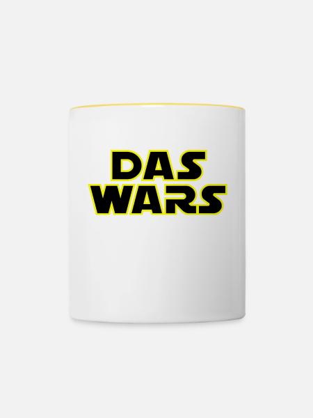 das wars - Tasse zweifarbig - Weiß/Gelb
