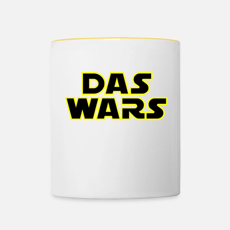 das wars - Tasse zweifarbig - Weiß/Gelb
