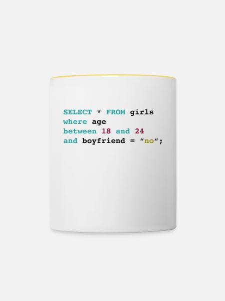 Programmierer witzig - Tasse zweifarbig - Weiß/Gelb