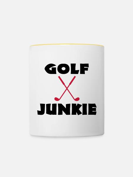 golf - Tasse zweifarbig - Weiß/Gelb