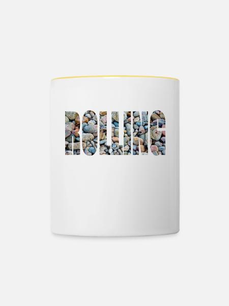 rolling 1 - Tasse zweifarbig - Weiß/Gelb