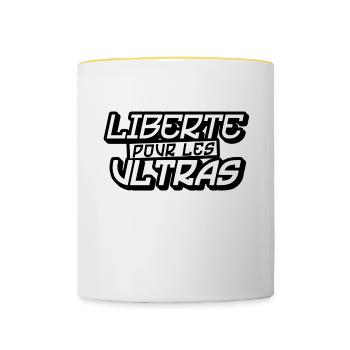 Freedom for Ultras - Contrasting Mug - white/yellow - Front
