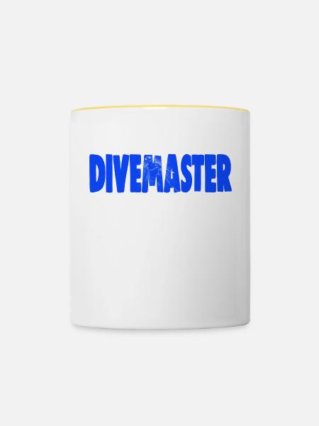 DIVEMASTER - Tasse zweifarbig - Weiß/Gelb