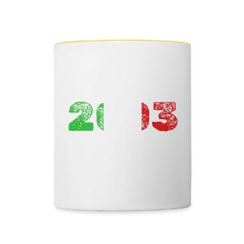 2003 - Mug contrasté - blanc/jaune - Devant