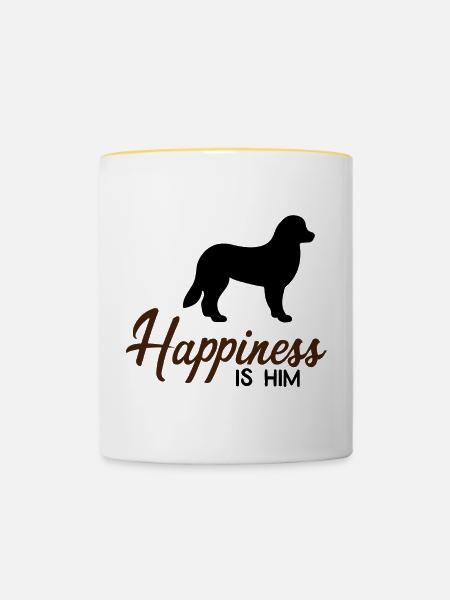 Berner Sennenhund - Tasse zweifarbig - Weiß/Gelb