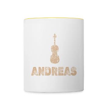 Cello Andreas - Contrasting Mug - white/yellow - Front